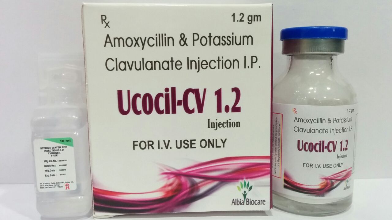 UCOCIL-CV 1.2 | Amoxycillin Sodium 1 gm + Clavulanic Acid 200 mg + WFI